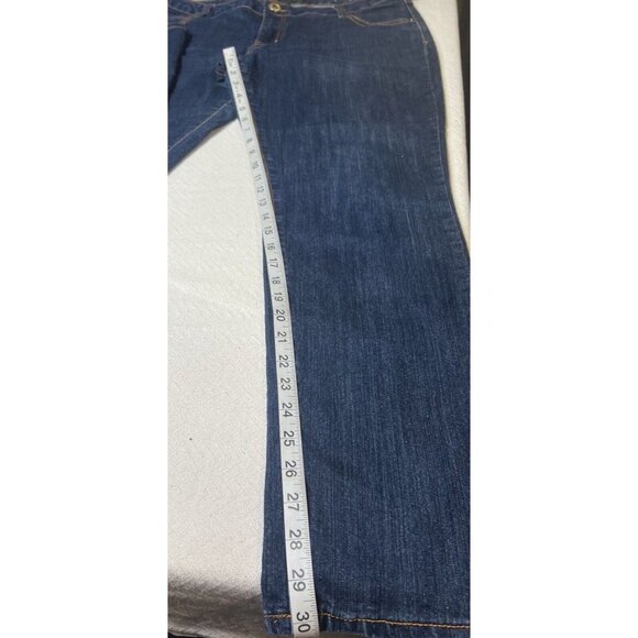Womens SouthPole Blue Jeans Denim Pants Size 15 Embellished Back Pockets - Picture 3 of 3